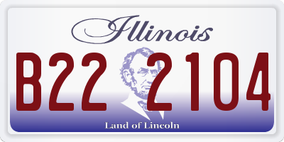 IL license plate B222104