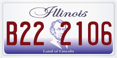 IL license plate B222106