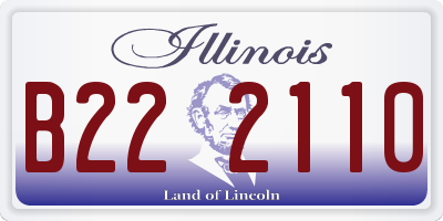 IL license plate B222110