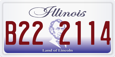 IL license plate B222114