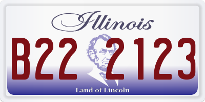 IL license plate B222123