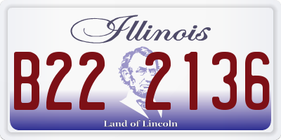 IL license plate B222136