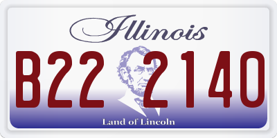 IL license plate B222140