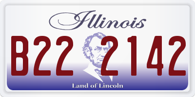IL license plate B222142