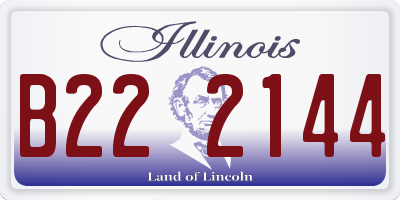 IL license plate B222144