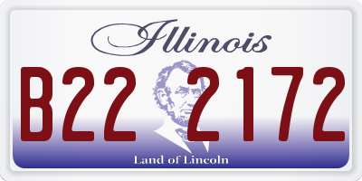 IL license plate B222172