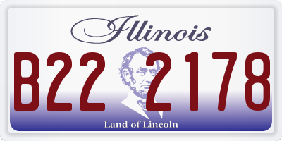 IL license plate B222178