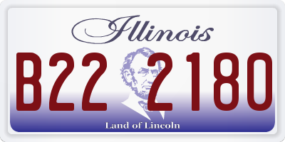 IL license plate B222180