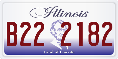 IL license plate B222182