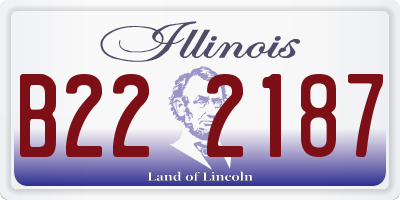 IL license plate B222187