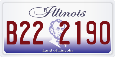 IL license plate B222190