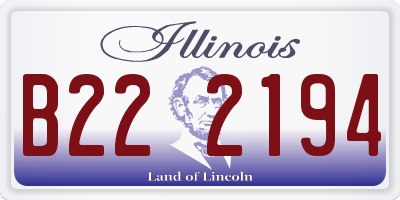 IL license plate B222194