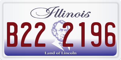IL license plate B222196