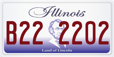 IL license plate B222202