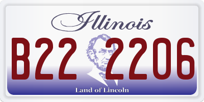 IL license plate B222206