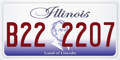 IL license plate B222207