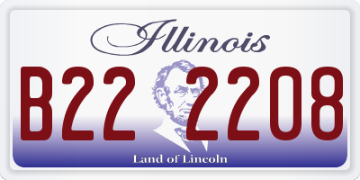 IL license plate B222208