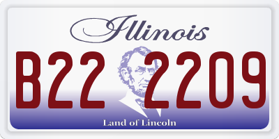 IL license plate B222209