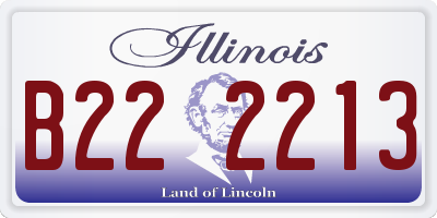 IL license plate B222213