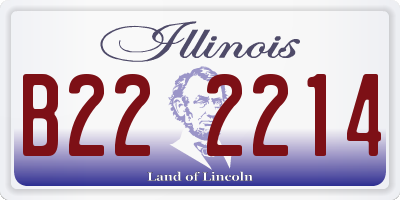 IL license plate B222214