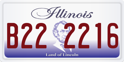 IL license plate B222216
