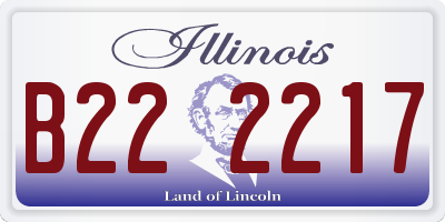 IL license plate B222217