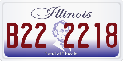 IL license plate B222218