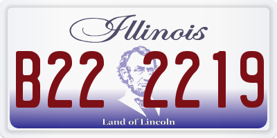 IL license plate B222219