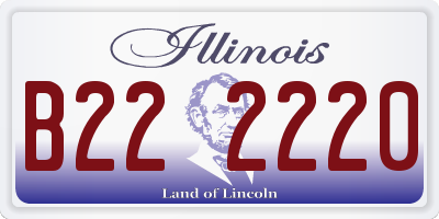 IL license plate B222220