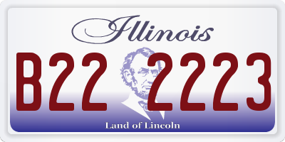 IL license plate B222223