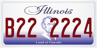 IL license plate B222224