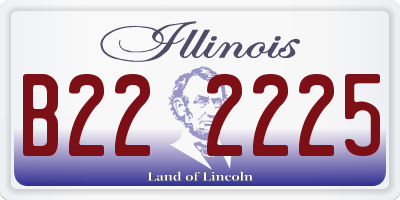 IL license plate B222225