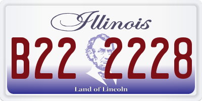 IL license plate B222228