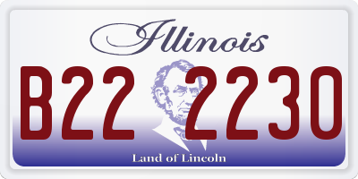 IL license plate B222230