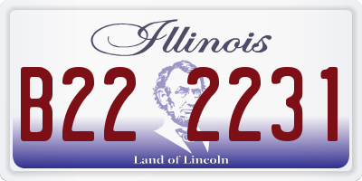 IL license plate B222231