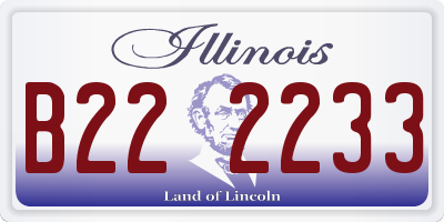 IL license plate B222233