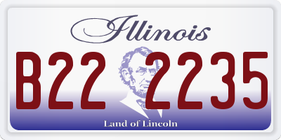 IL license plate B222235