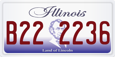 IL license plate B222236