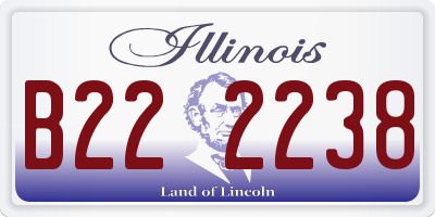 IL license plate B222238