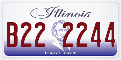 IL license plate B222244