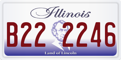IL license plate B222246