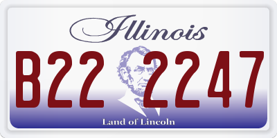 IL license plate B222247