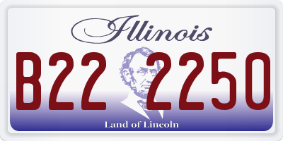 IL license plate B222250