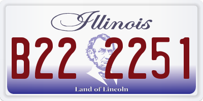 IL license plate B222251