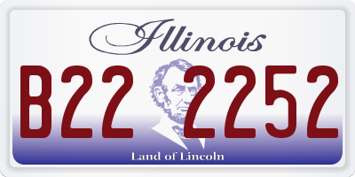 IL license plate B222252