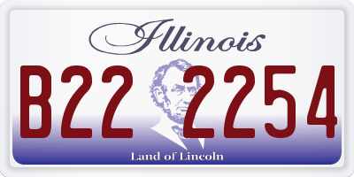IL license plate B222254