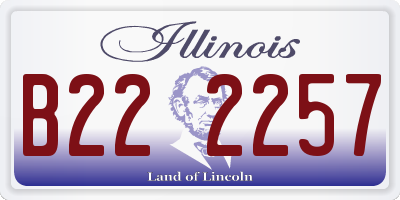 IL license plate B222257