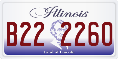 IL license plate B222260
