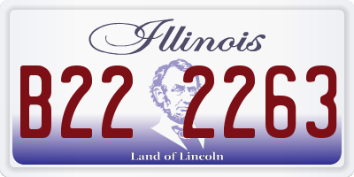 IL license plate B222263