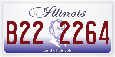 IL license plate B222264